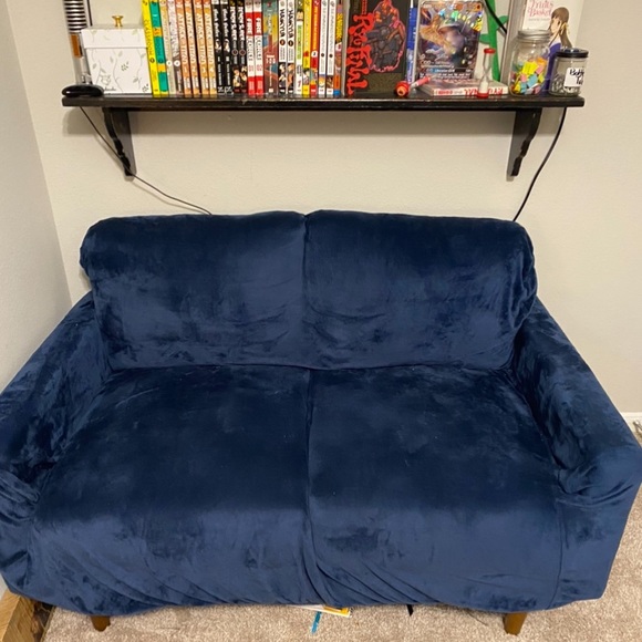 Other - Blue Loveseat Cover- Velvety Soft